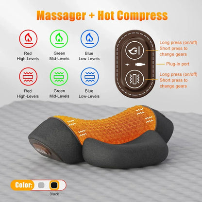 3-in-1 Neck Relief Pillow — Heat, Massage & Gentle Stretch