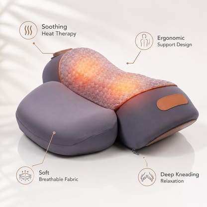 3-in-1 Neck Relief Pillow — Heat, Massage & Gentle Stretch